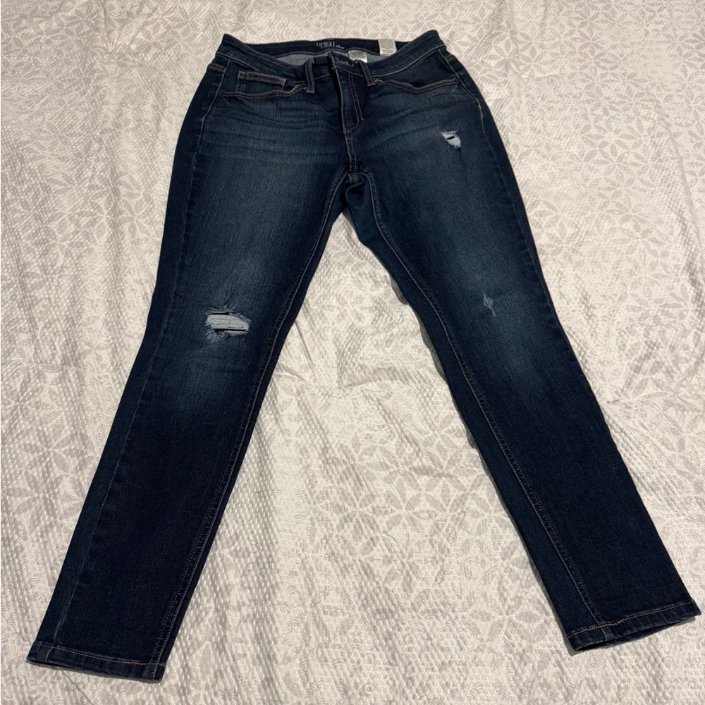 Time and Tru Women's Skinny Jeans - Dark Blue